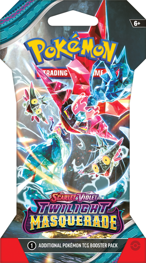 Pokémon TCG Twilight Masquerade Boosterpack met Ogerpon en krachtige Tera Pokémon ex.