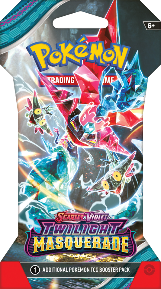 Pokémon TCG Twilight Masquerade Boosterpack met Ogerpon en krachtige Tera Pokémon ex.