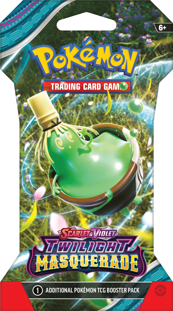 Pokémon TCG Twilight Masquerade Boosterpack met Ogerpon en krachtige Tera Pokémon ex.