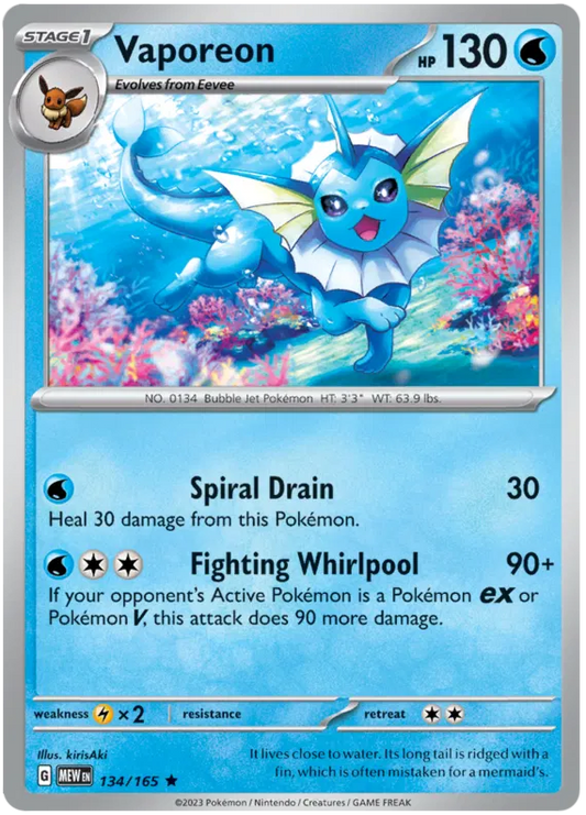 #134 Vaporeon holo