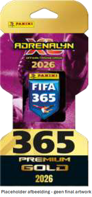 Panini Adrenalyn XL FIFA 365 25/26 Blister Premium Gold met exclusieve limited edition kaarten en boosterpack