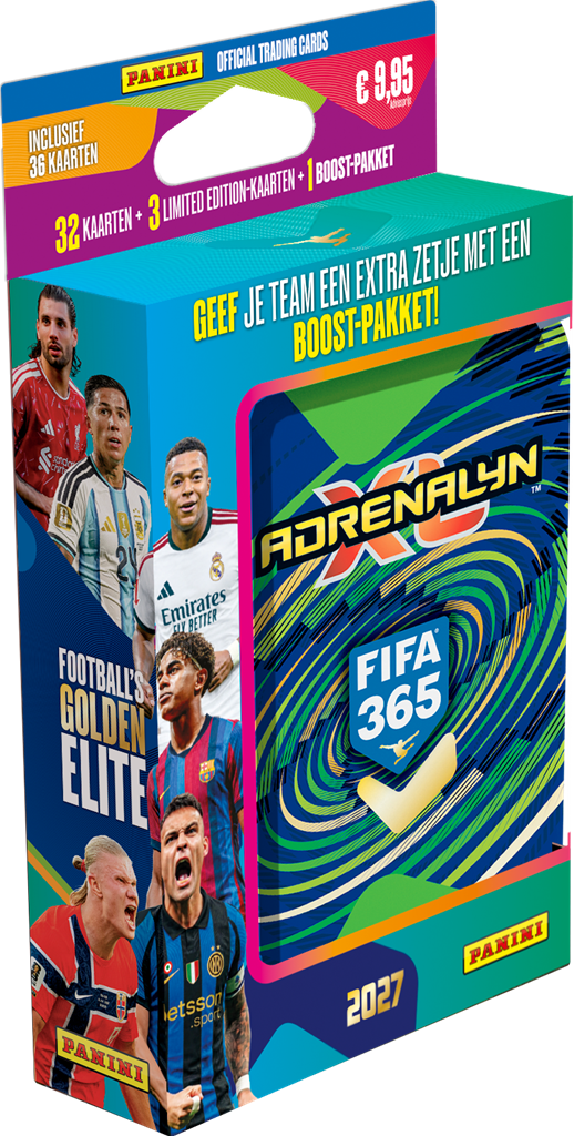 Adrenalyn XL FIFA365 26/27 Pocket Tin metalen opbergblik voor voetbaltrading cards - vooraanzicht