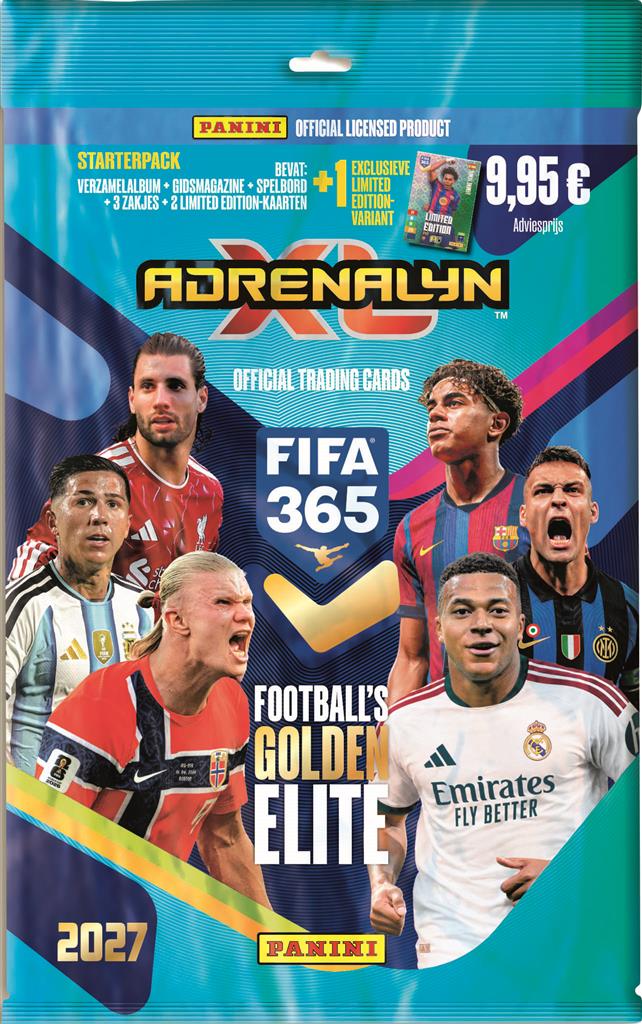 Panini Adrenalyn XL FIFA365 26/27 Mega Starter Pack met verzamelalbum en voetbalkaarten - verpakking