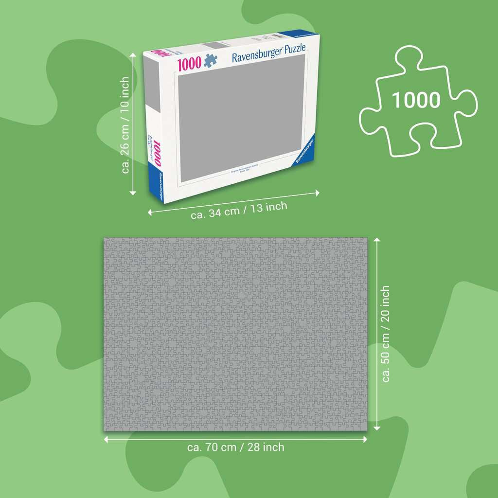 Afmetingen van de Lorcana 1000 stukjes puzzel: 70 bij 50 centimeter.