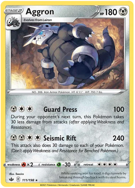 Aggron 111 198 Chilling Reign Pokémon kaart single