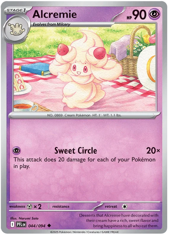 Alcremie common #044 Pokémon kaart uit de Phantasmal Flames set