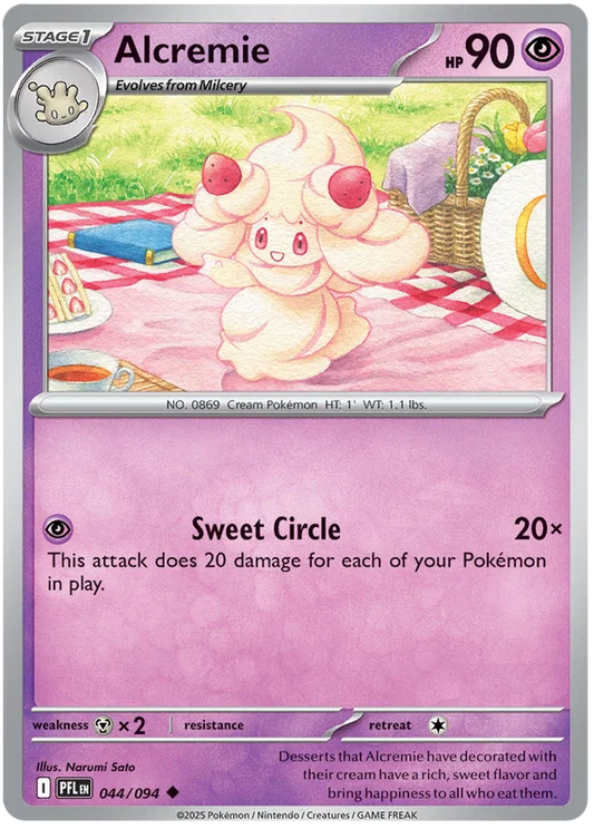 Alcremie common #044 Pokémon kaart uit de Phantasmal Flames set