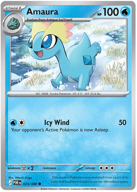 Amaura #023 common Pokémon kaart uit de set Perfect Order