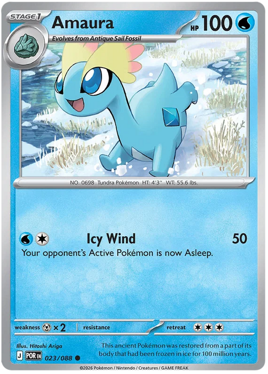 Amaura #023 common Pokémon kaart uit de set Perfect Order