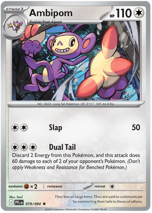 Ambipom Holo #079 Pokémon kaart uit de set Phantasmal Flames
