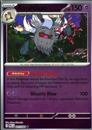Annihilape Reverse Holo kaart #041 uit de Chinese Pokémon set Pitch Black