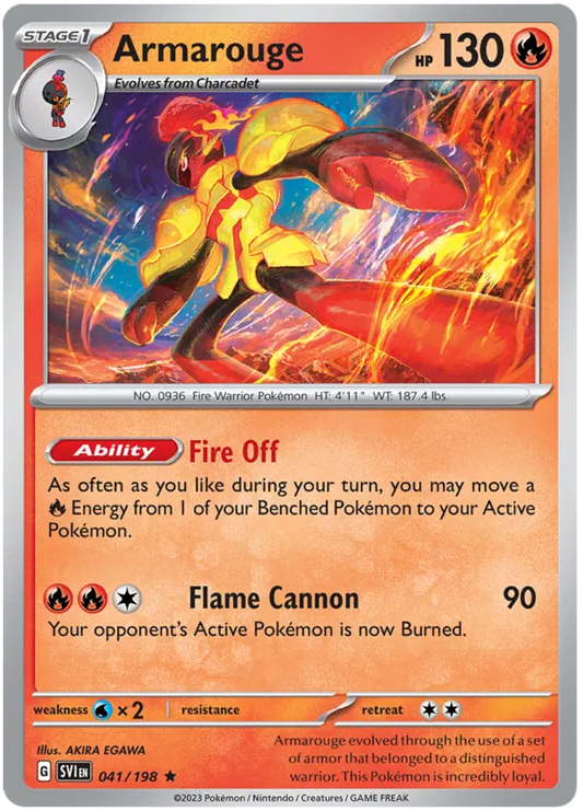 Armarouge Holo #041/198 losse Pokémon kaart uit de Scarlet & Violet basisset