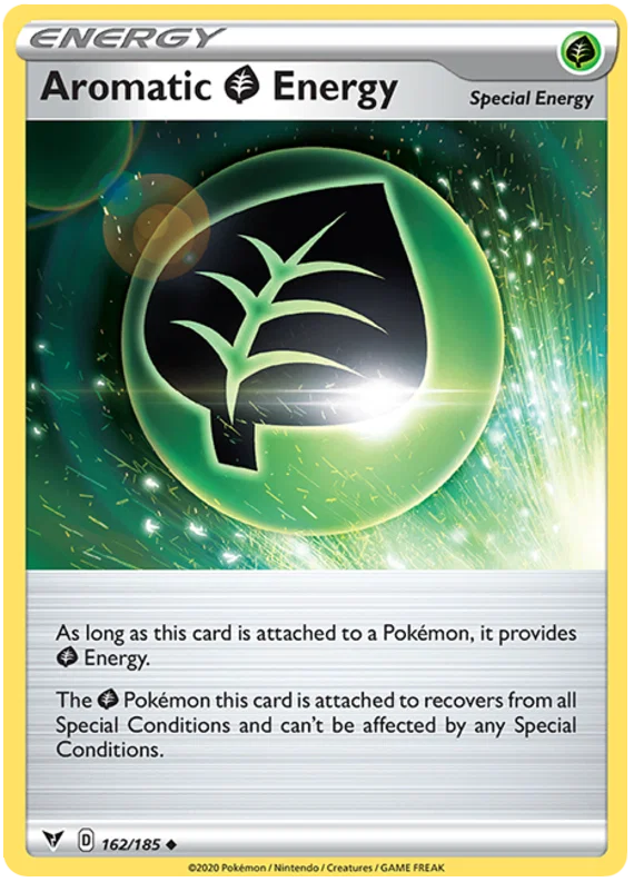 Aromatic Energy 162/185 Speciale Energie Pokémon kaart uit de Vivid Voltage set