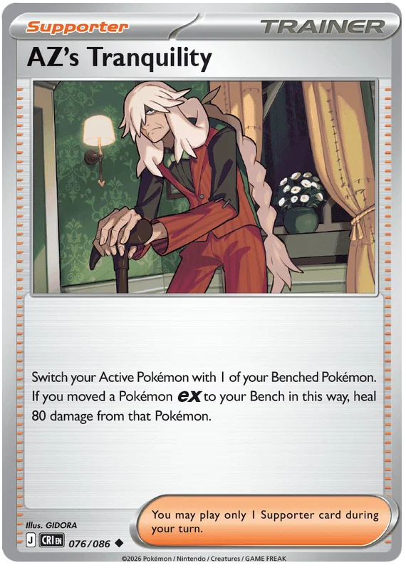 AZ's Tranquility common Pokemon kaart nummer 076 uit de Chaos Rising set