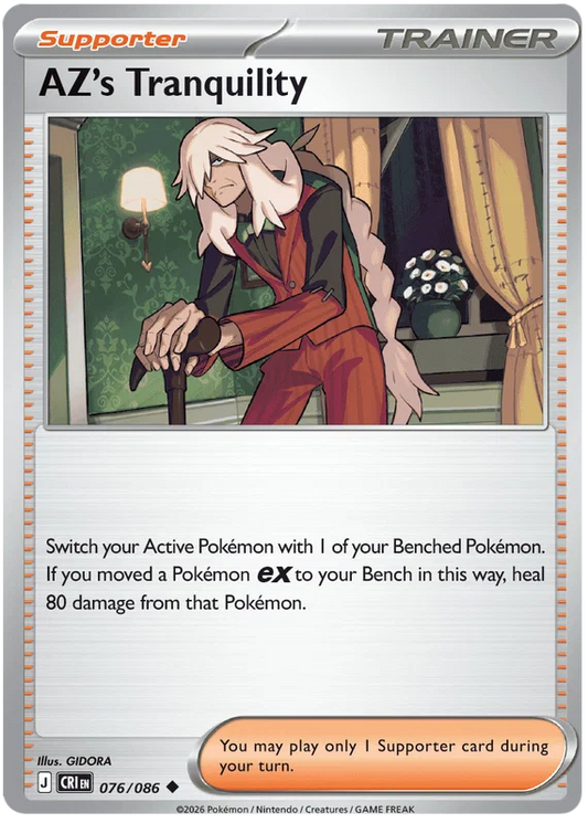 AZ's Tranquility common Pokemon kaart nummer 076 uit de Chaos Rising set