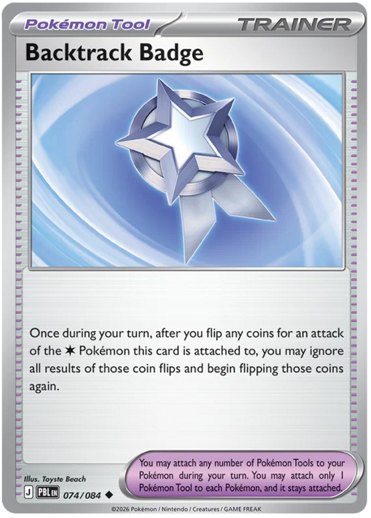 Backtrack Badge #074 common Pitch Black Pokémon losse kaart