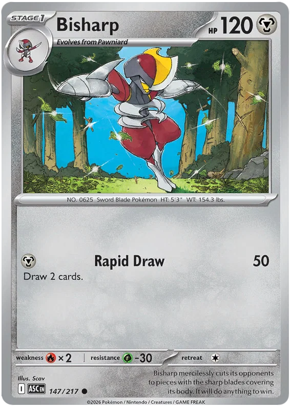 Bisharp #147 common Pokémonkaart uit de Ascended Heroes set