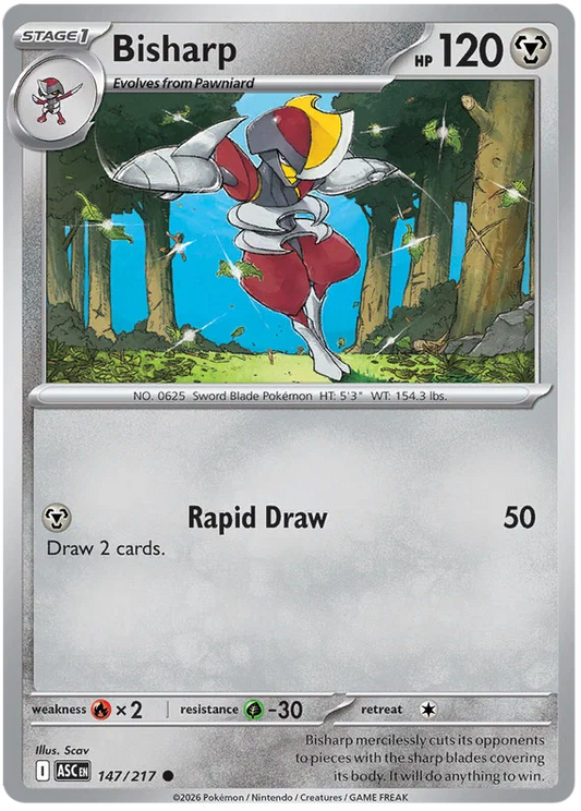 Bisharp #147 common Pokémonkaart uit de Ascended Heroes set