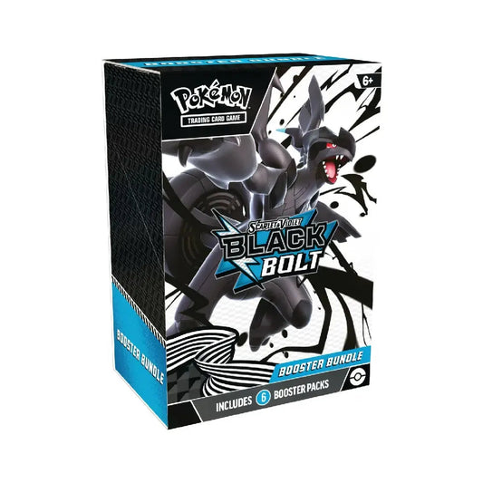 Pokémon TCG Scarlet and Violet Black Bolt Booster Bundle verpakking met zes verzamelpacks