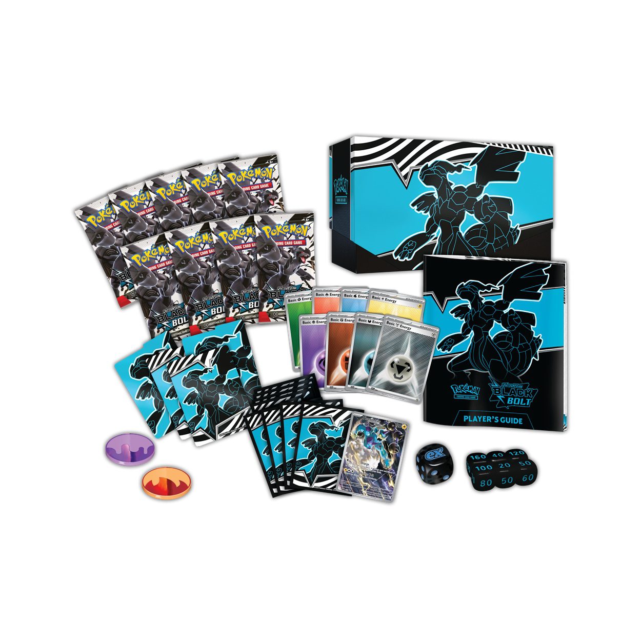 Pokémon Black Bolt Elite Trainer Box met 9 boosterpacks, Thundurus promo kaart en accessoires