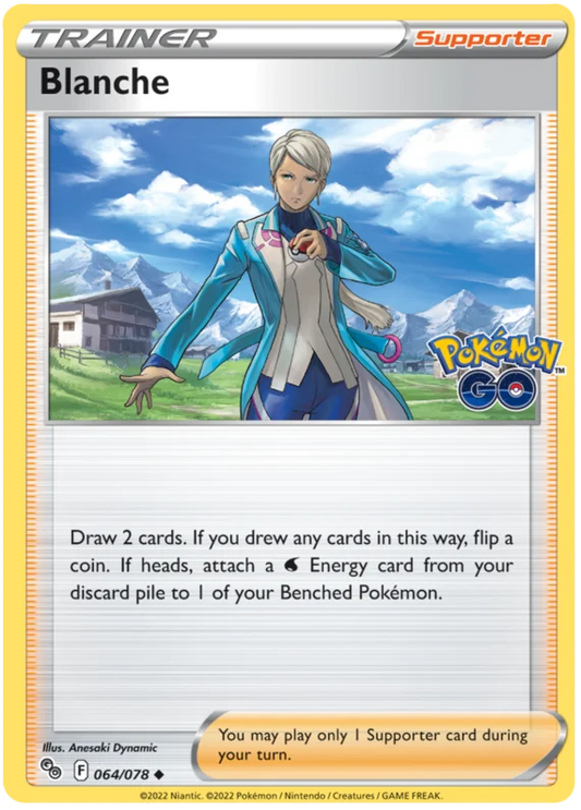 Blanche Supporter kaart 064/078 uit de Pokémon GO set