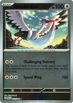 Bombirdier reverse holo Pokémon kaart nummer 071 uit de Black Bolt set