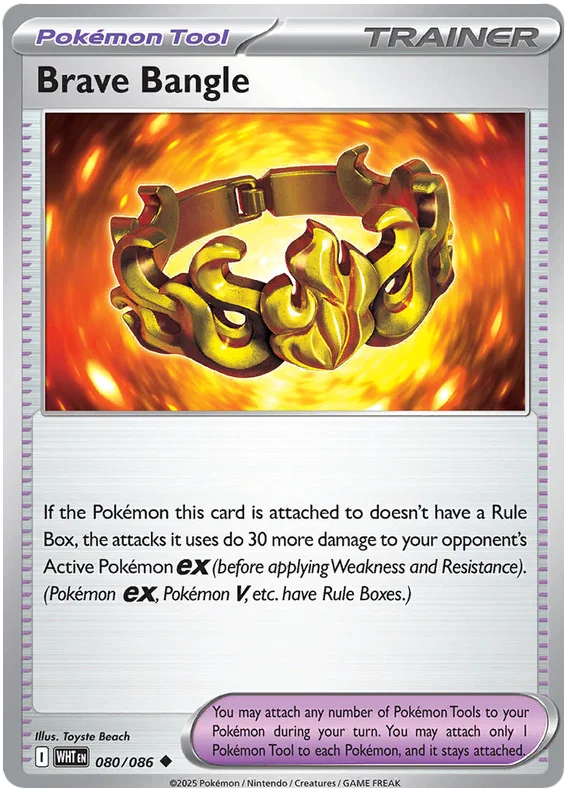 Brave Bangle common Item-kaart nummer 080 uit de Pokémon White Flare set