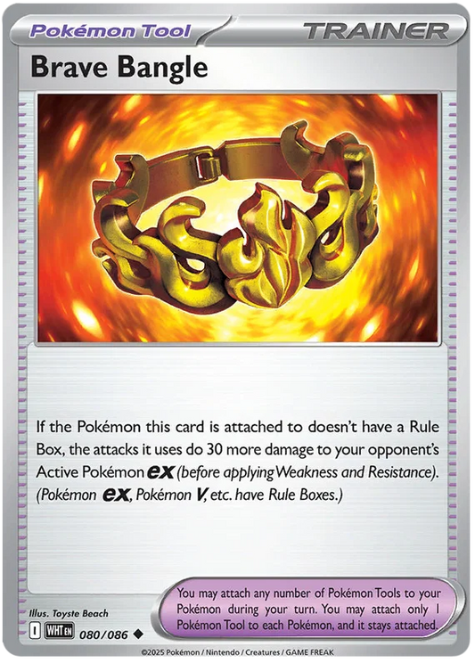 Brave Bangle common Item-kaart nummer 080 uit de Pokémon White Flare set