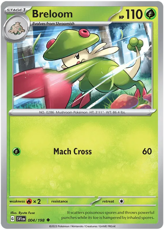 Breloom #004 Common kaart uit de Scarlet & Violet basisset Pokémon
