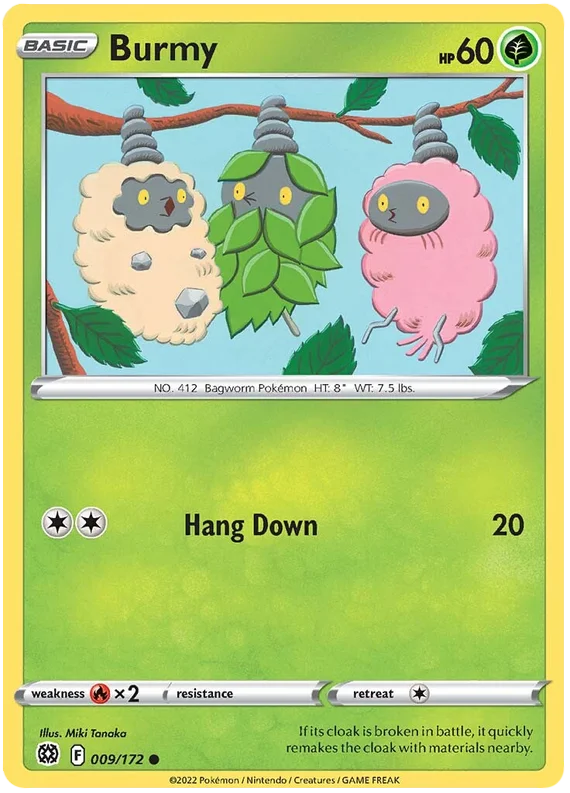 Burmy Common Pokémon kaart uit de Pokémon TCG verzameling