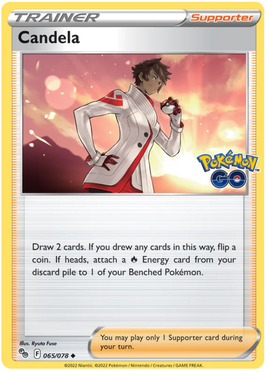 Candela common Trainer Supporter kaart uit de Pokémon GO set, nummer 065/078