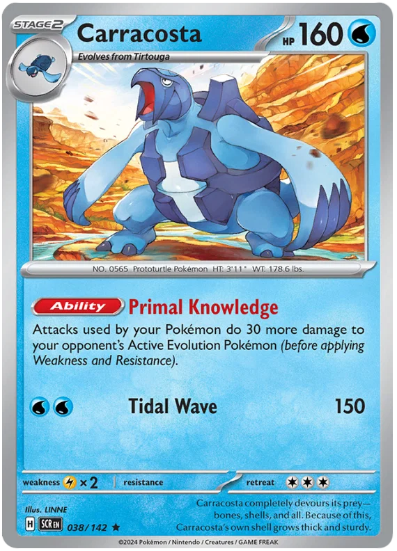 Carracosta Holo #038 uit de Pokémon Stellar Crown set
