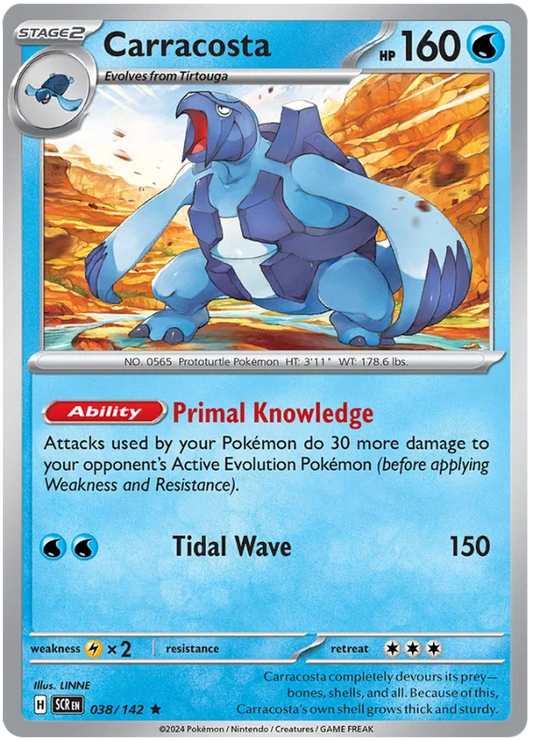 Carracosta Holo #038 uit de Pokémon Stellar Crown set