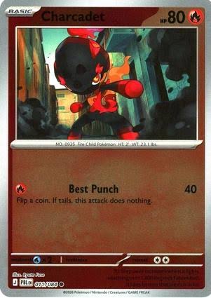 Charcadet Reverse Holo Pokémon kaart nummer 011 uit de Pitch Black set