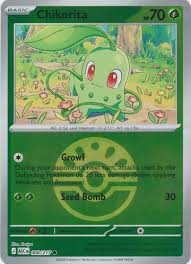 Chikorita Friend Ball Reverse Holo kaart #008 uit Ascended Heroes
