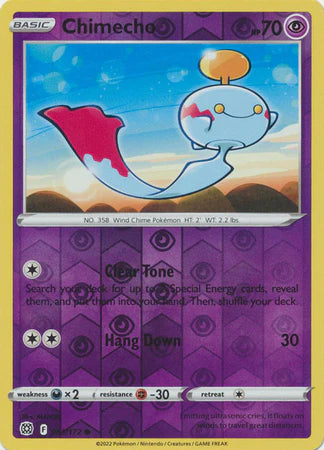 Chimecho Reverse Holo kaart uit de Pokémon Brilliant Stars set.