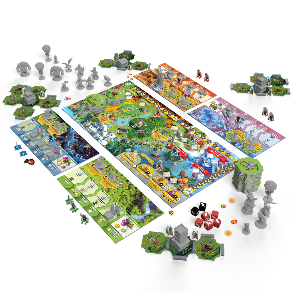 Clash of Clans Epic Raid bordspel met miniaturen, gebouwen en dobbelstenen