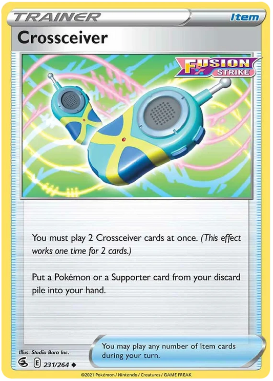 Crossceiver Fusion Strike trainer kaart common pokemon kaarten losse pokemon kaarten pokemon verzameling