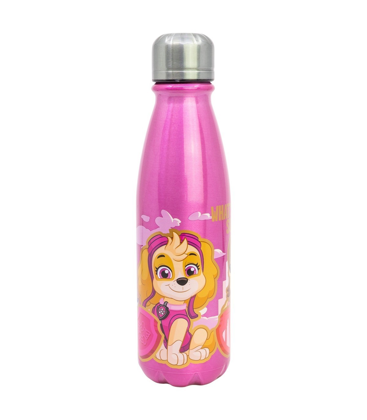 Aluminium Fles Paw Patrol 600ML Roze