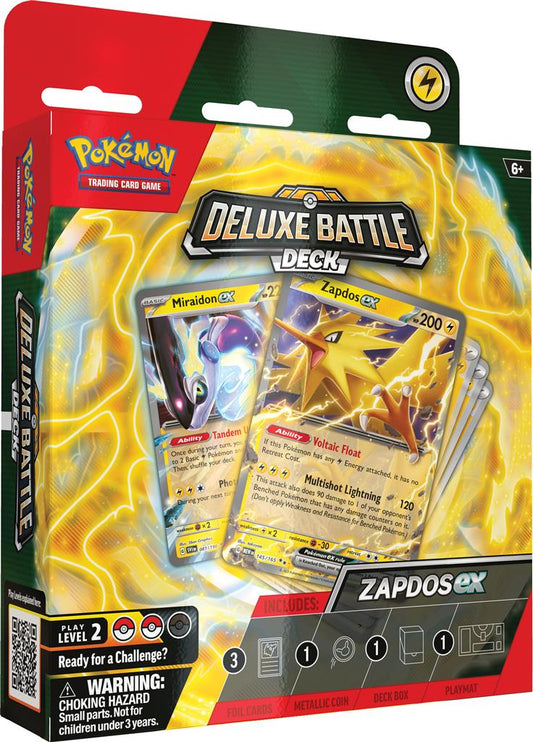 Pokémon Deluxe ex Battle Decks Ninetales & Zapdos – compleet kaarten deck met Zapdos ex, Ninetales ex, munt en accessoires