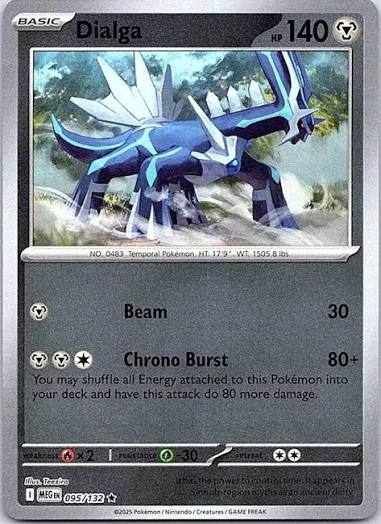 Dialga Reverse Holo kaart #095 uit de Pokémon Mega Evolution set
