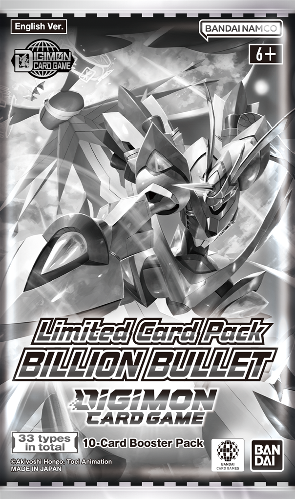 Digimon Billion Bullet Limited Boosterpack LM-06 verpakking met unieke kaartillustraties