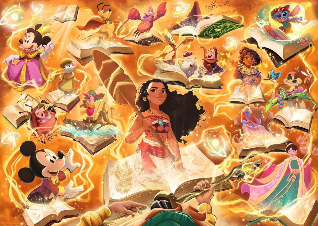Gedetailleerd artwork van de Disney Lorcana Amber Inklands puzzel.