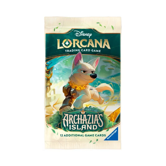 Lorcana Archazia's Island booster – Disney TCG pakje met Hercules, Mickey Mouse, Jafar, Donald Duck, Aurora, Belle en Tamatoa.