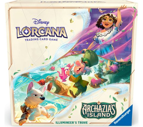 Lorcana Archazia's Island Illumineer’s Trove – Disney TCG bundel met boosters, accessoires en Enchanted kaarten van Mickey en meer.