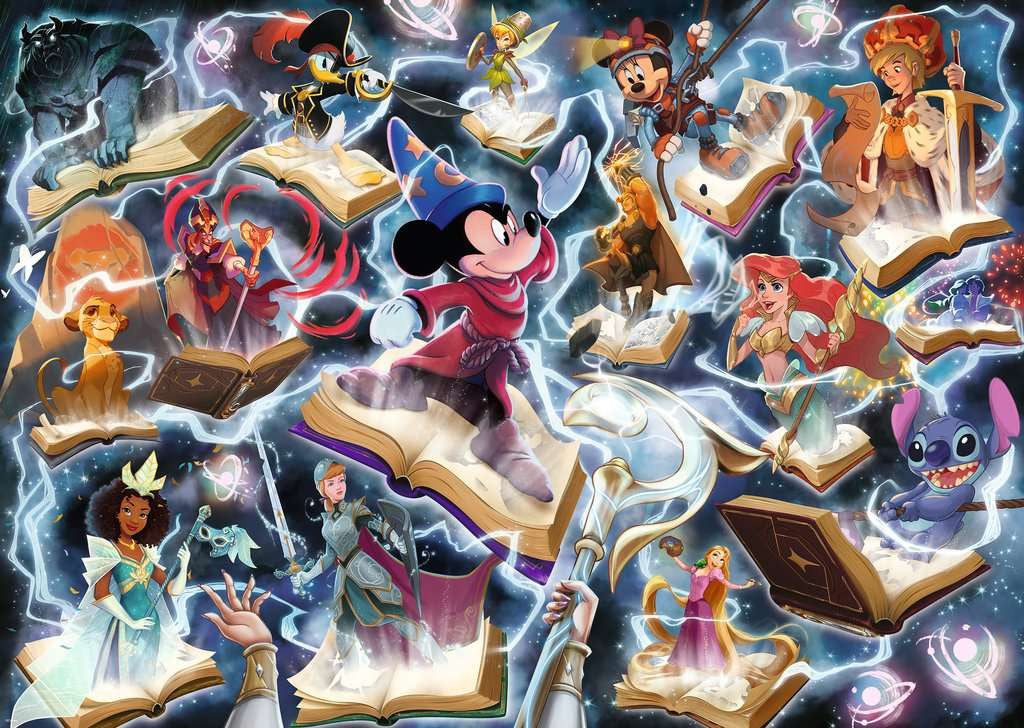Gedetailleerd en krachtig artwork van de Disney Lorcana Steel Inklands puzzel van 1000 stukjes.