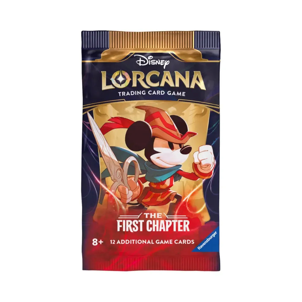 Disney Lorcana The First Chapter Booster Pack met 12 verzamelkaarten - vooraanzicht