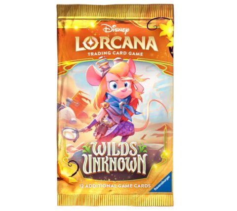 Disney Lorcana Wilds Unknown boosterpack met Gadget Hackwrench artwork.
