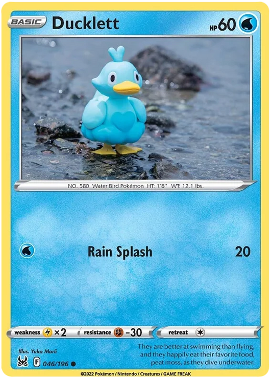 Ducklett common Lost Origin Pokémon kaart