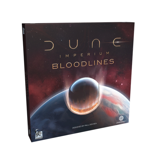 Dune Imperium Bloodlines uitbreiding Engels met Sardaukar Commanders, nieuwe leiders, tech tiles en contracten voor het bordspel Dune Imperium